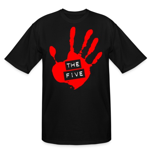 the five logo red on transparent brigh - Men's Tall T-Shirt
