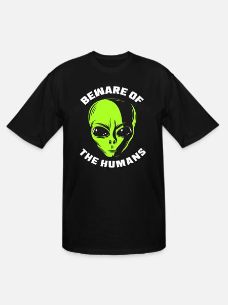 Alien Face - Men's Tall T-Shirt - black