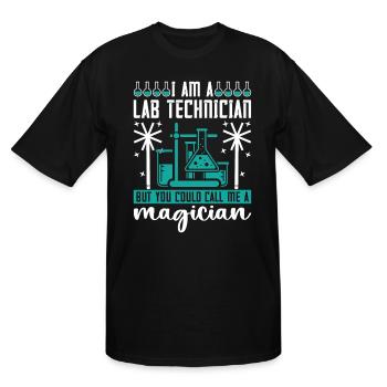 I Am A Lab Technician Laboratory Tech Chemist - Men's Tall T-Shirt - black - Front - Brady (186cm)