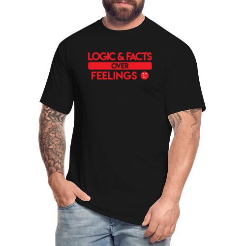 Logic & Facts Over Feelings Red - Men's Tall T-Shirt
