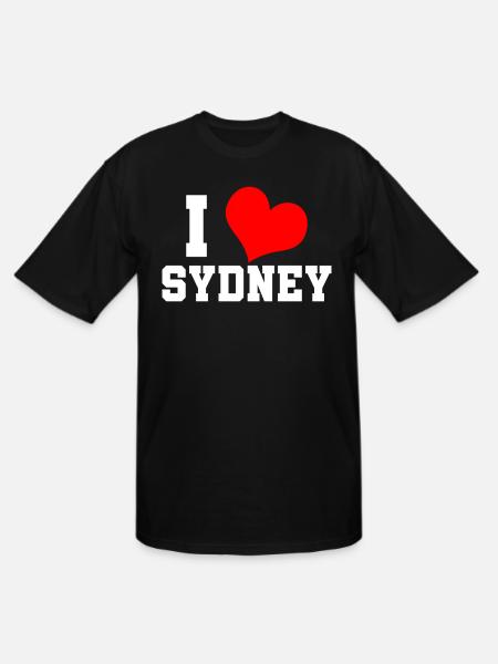 ICH LIEBE SYDNEY - Men's Tall T-Shirt - black