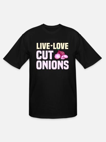 Onion Cutting Gift - Men's Tall T-Shirt - black