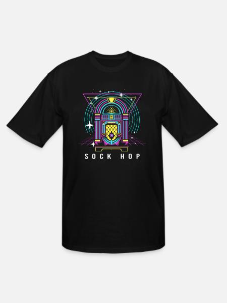 Dance Party Sock Hop - Men's Tall T-Shirt - black