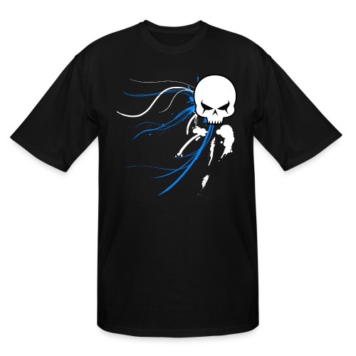 cyber skull bluw - Men's Tall T-Shirt