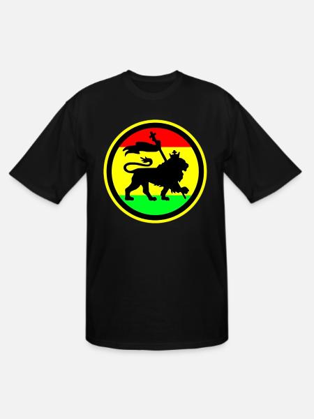 Rasta Lion - Men's Tall T-Shirt - black