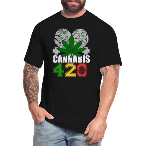 Clever 420 Smoker World Weed Marijuana Design - Men's Tall T-Shirt