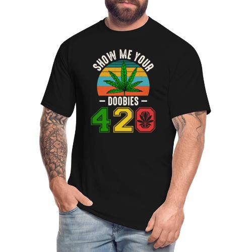 Fun 420 Show Me Herb Weed Marijuana Design - Men's Tall T-Shirt
