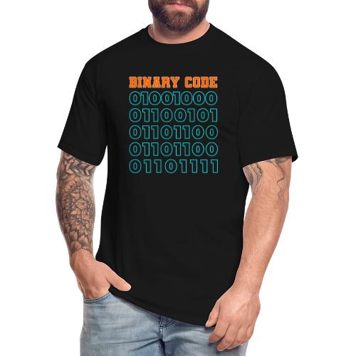 Say Hello in Binary code - Men's Tall T-Shirt