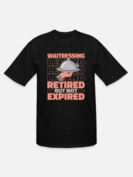 Waiter Waitress Retired - Men's Tall T-Shirt - black