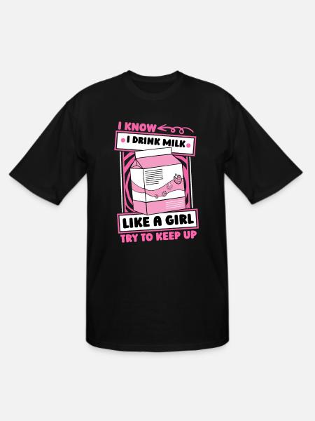 Milk Girl - Men's Tall T-Shirt - black
