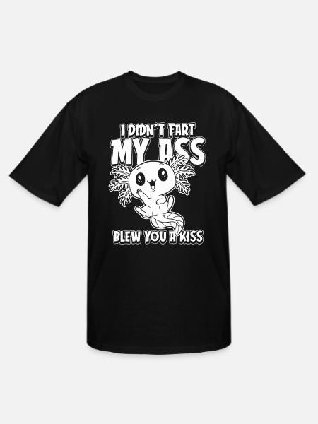 Axolotl Salamander Funny - Men's Tall T-Shirt - black