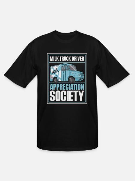 Milk Funny Milk Truck - Men's Tall T-Shirt - black