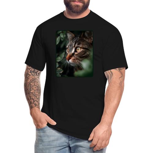 Tabby Cat Jungle Eyes Design - Men's Tall T-Shirt