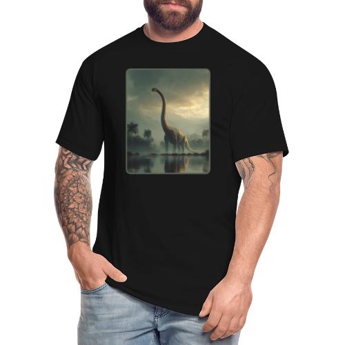 Brachiosaurus Misty Lake Design - Men's Tall T-Shirt