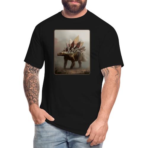 Stegosaurus Misty Forest Design - Men's Tall T-Shirt