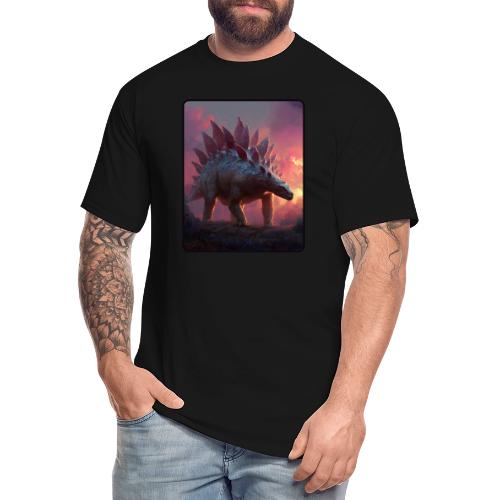Stegosaurus Sunset Forest Design - Men's Tall T-Shirt