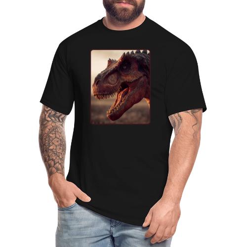 T Rex Roaring Close-Up Design - Men's Tall T-Shirt