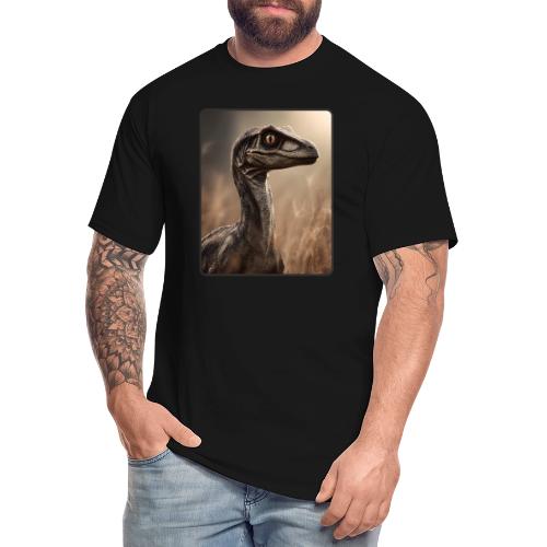 Velociraptor Feathered Portrait Design - Men's Tall T-Shirt