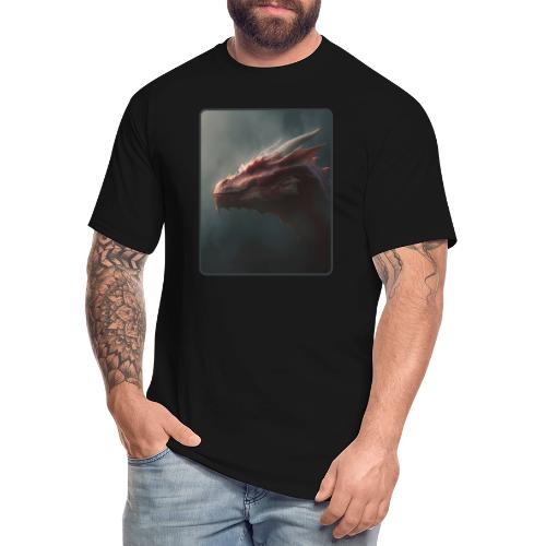 Red Dragon Fog Portrait Design - Men's Tall T-Shirt