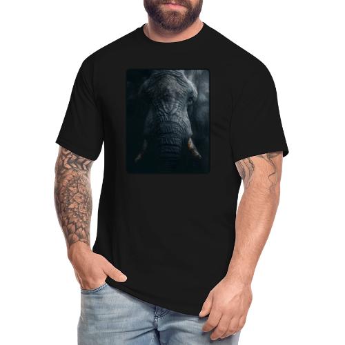 Shadow Elephant Intense Eyes Design - Men's Tall T-Shirt