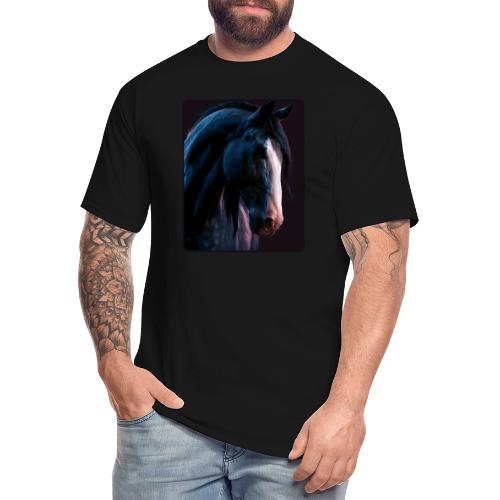 Noble Horse Cinematic Portrait Design - Men's Tall T-Shirt