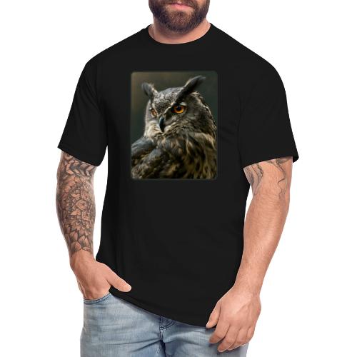Eurasian Eagle Owl Portrait Design - Men's Tall T-Shirt