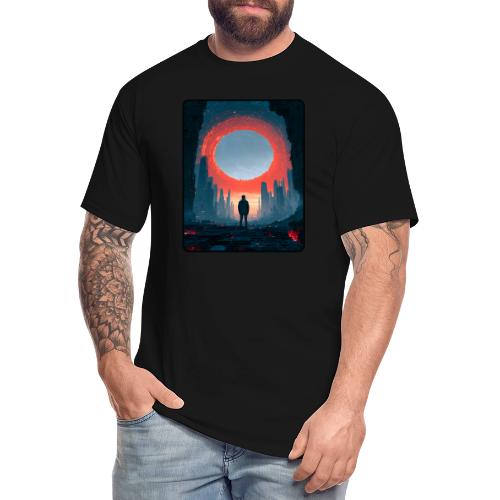 Cosmic Portal Future City Design - Men's Tall T-Shirt