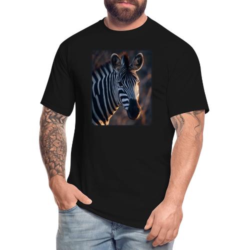 Majestic Zebra Sunset Portrait Design - Men's Tall T-Shirt