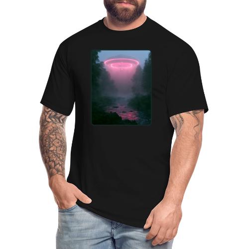 Neon UFO Forest River Design - Men's Tall T-Shirt