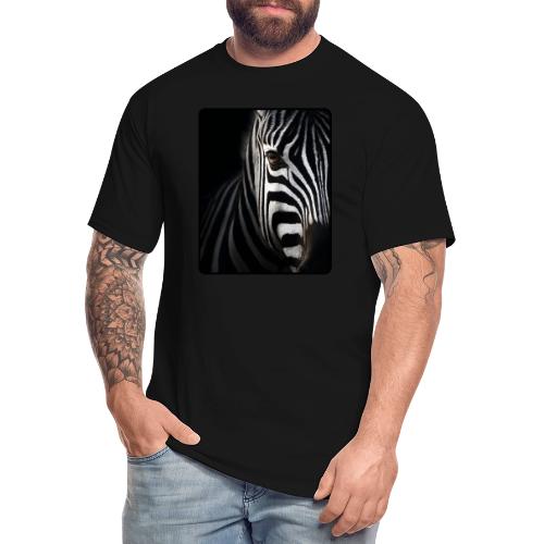 Zebra High Contrast Portrait Design - Men's Tall T-Shirt