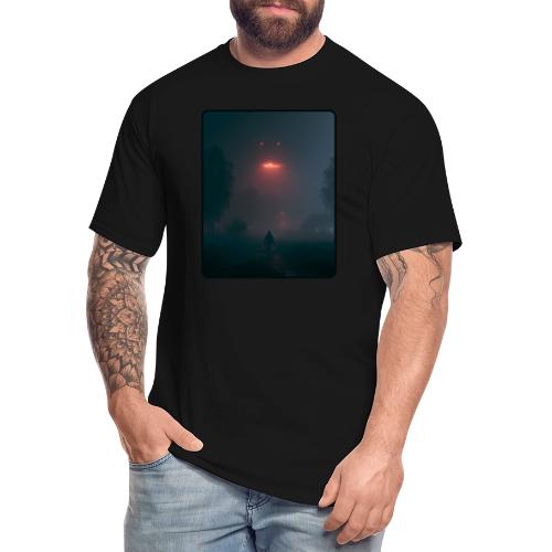 Mysterious UFO Encounter Design - Men's Tall T-Shirt