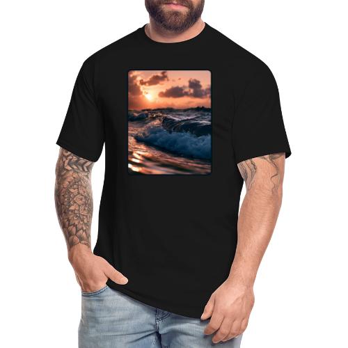 Golden Sunset Ocean Wave - Men's Tall T-Shirt