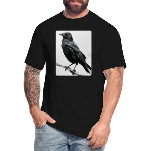 Raven Black and White Art Design - Men's Tall T-Shirt