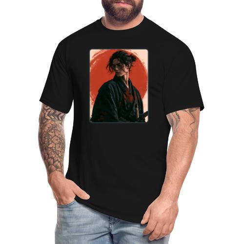 Samurai Beneath the Red Sun - Men's Tall T-Shirt