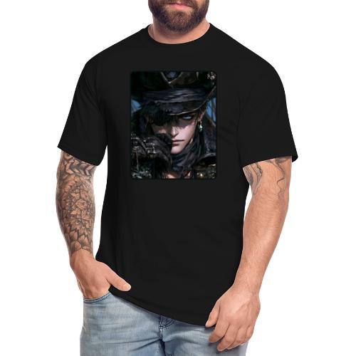 Dark Anime Pirate Warrior - Men's Tall T-Shirt