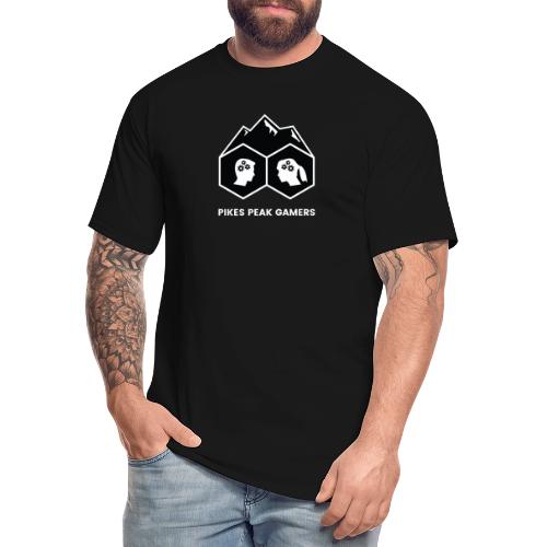 Pikes Peak Gamers Logo (Solid Black) - Men's Tall T-Shirt