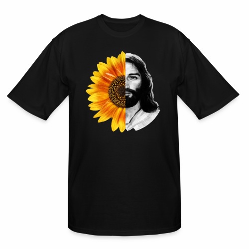 Jesus Christ Sunflower Christian God Faith Flower - Men's Tall T-Shirt