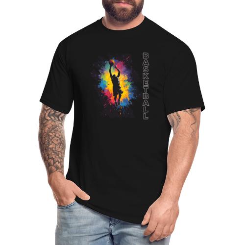 High Energy Basketball Paint Splatter Art - Men's Tall T-Shirt