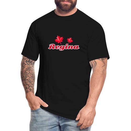 Regina with two red maple leaves - Men's Tall T-Shirt