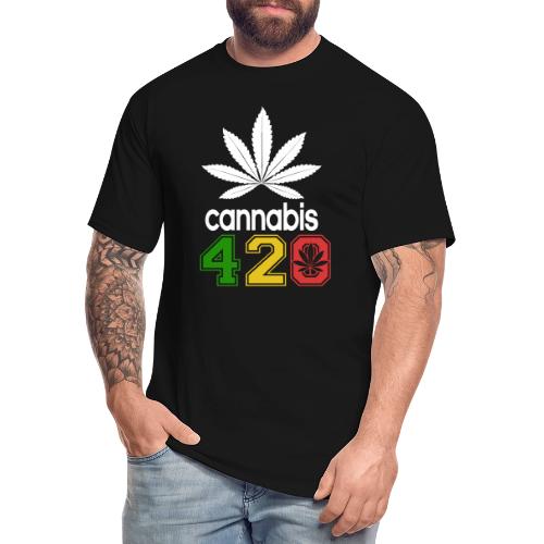 Humorous 420 Authentic Herb Weed Marijuana Design - Men's Tall T-Shirt
