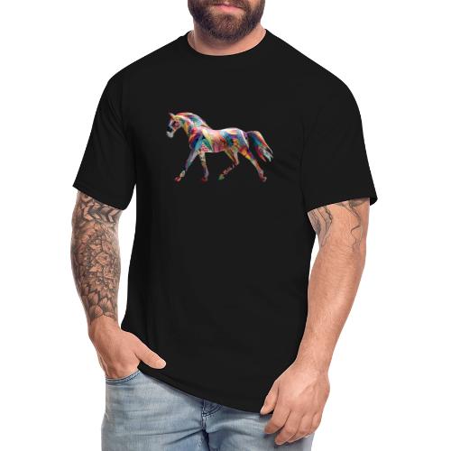 Colorful Abstract Horse Art Design - Men's Tall T-Shirt