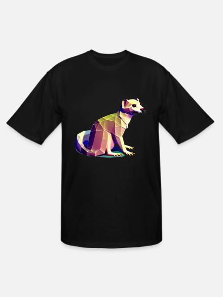 Polygon ferret - Men's Tall T-Shirt - black