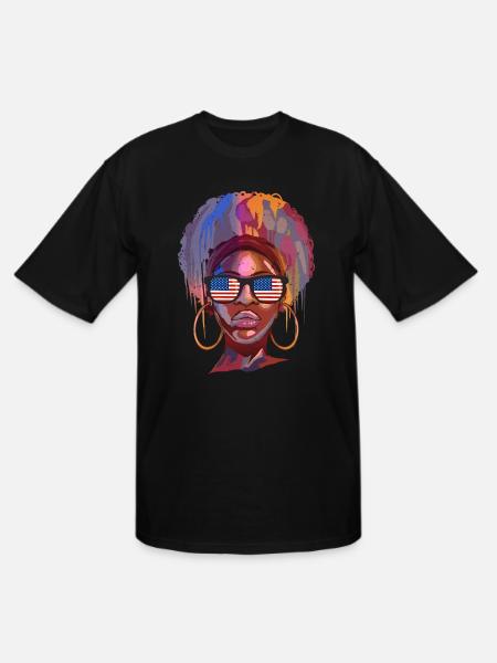 Usa - Men's Tall T-Shirt - black
