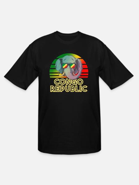 Congo Republic - Men's Tall T-Shirt - black