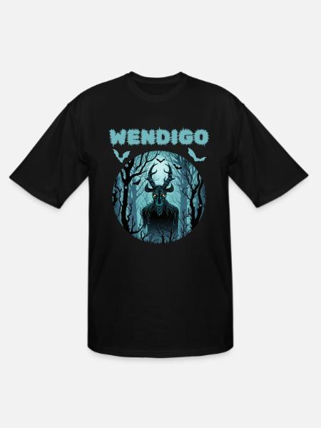 Wendigo Cryptid Halloween - Men's Tall T-Shirt - black