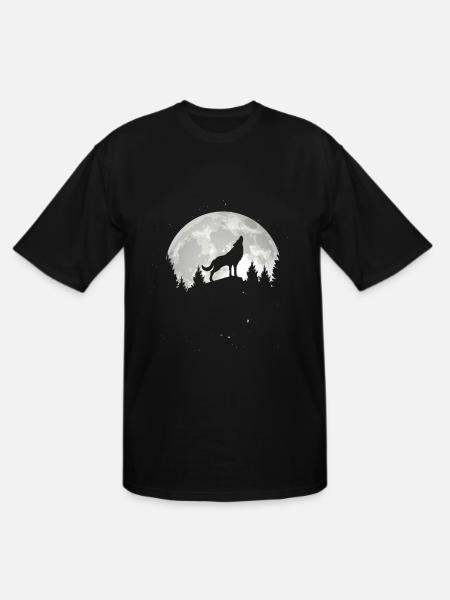 Howling Wolf - Men's Tall T-Shirt - black