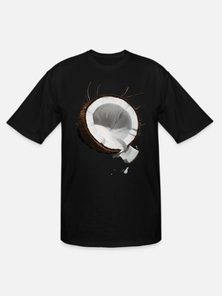 Coconut Realistic - Men's Tall T-Shirt - black