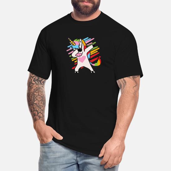 Gâteau pour femmes plus heureux que la licorne sur un t-shirt rainbow v-neck, chemise Magic Dab Pride Magical Horse - France