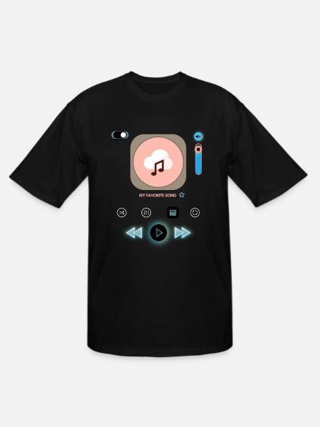 Pastel Music Cloud Icon - Men's Tall T-Shirt - black