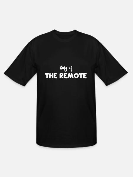King of the Remote - Dad - Men's Tall T-Shirt - black